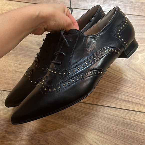 New Escada Pointed Toe Studded Loafer Shoe size 41 - Picture 6 of 8